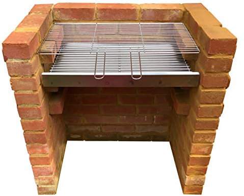 DIY Brick BBQ Kit with Heavy Duty 7mm Stainless Steel Charcoal Grate & Tray with Chrome Grill