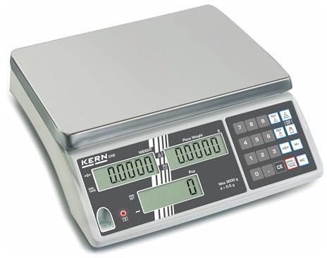 KERN & SOHN Zählwaage CXB 15K5NM (Wägebereich 15000g, Ablesbarkeit 5g, programmierbar, mit Speicherplätzen, Waage) CXB 15K5NM