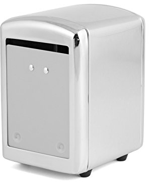 Motta Bar, Servilletero Blanco, Acero Inoxidable, Color Plata