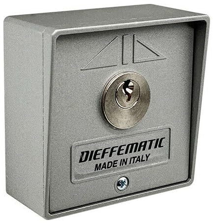 Dieffematic Selettore a Chiave da Esterno Universale - in Alluminio, per Cancello Automatico Elettrico, IP44