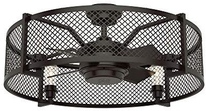 Hunter Fenec Indoor Ceiling Fan with LED Light and Remote Control, 23, Noble Bronze