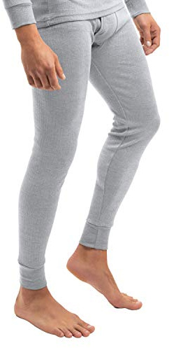 MT Ropa interior térmica y de esquí para hombre Thermo Light Ropa interior larga y cálida con interior suave, gris claro, 4XL