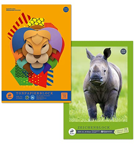 Staufen Künstlerset DIN A3, mit je 1 Zeichenblock 120 g/m² und Tonpapierblock 130 g/m²