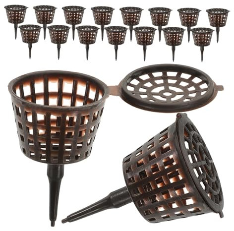 YARNOW Paniers à Engrais pour Bonsaï 20 Pièces en Plastique avec Couvercle Boîte à Engrais pour Plantes Libération Contrôlée des Nutriments Convient aux Orchidées Fleurs et Petits Plants