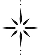 Inkster Tattoo Stern und Punkte | Temporäre Tattoos 2 Wochen | Hautfreundlich & EU-Kosmetikzertifiziert | hochwertige Temporäre Tattoos aus pflanzlichen Inhaltsstoffen | wasserfest