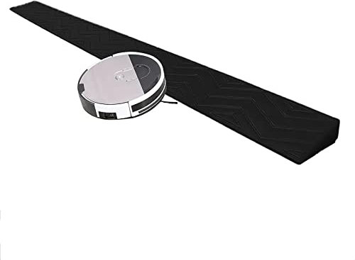 Rollstuhlrampe, Türschwelle, Rampe, Türschwelle, rutschfest, Auffahrt, Bordsteinrampe, Innenrampe, Kehrroboter, Rollstuhl, Schwelle (Schwarz, 100 x 10 x 3 cm)