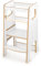 Obubu - Montessori Lernturm ab 1 Jahr Klappbar - Hochstuhl Baby - Learning Tower - Tritthocker mit 2 Stufen & verstellbaren Fachböden - Tritthocker Kinder - Küchenhelfer - Hochstuhl Kinder - Weiß