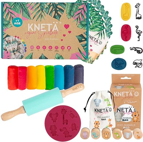 KNETÄ STARTÄR BUNDLES - Vegane Spielknete ab 1 Jahr I Made in Germany I Knetset I Knetzubehör (M)