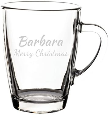 LUXENTU Glasbecher mit personalisierter Gravur, Kaffeebecher 300 ml, Klassische Becher für Kaffee Tee und Glühwein, Individuelle Lasergravur, Großes Set für Gastronomie & Events, 30 Stück