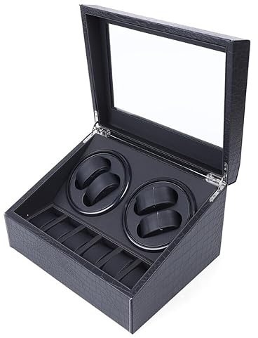 Jolre 4+6 automatische Uhrenbeweger, Uhrenorganisator, Uhrenbox, Uhrenaufbewahrung, Uhrendisplay-Box.