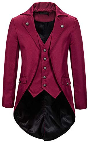 Slim Fashion Outwear Felpa Patchwork Camicetta da uomo Casual Fit Felpa con cappuccio Camicetta da uomo Slim Fit Floreale Camicie, Rosso, M
