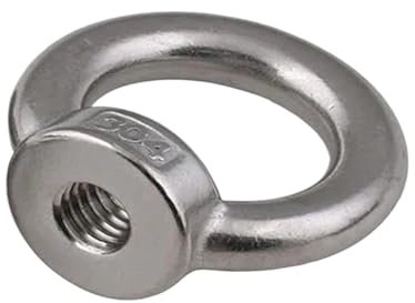 DUOCAI Dreieckige Ringmutter 10 Stück viel 304 Edelstahl M5/M6/M8/M10/M12 Ringmutter Marine Ringmutter Ringmutter Schlaufenloch for Heben von Kabelseilen (Color : Round, Size : M10 (10PCS a Lot))