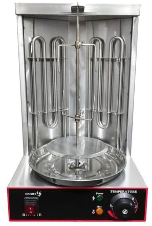 Döner-Vertikal-Multigrill 3KW Dönergrill Edelstahl Grill 0-300 Grad Kann zum Grillen von Lamm- und Hähnchenspießen