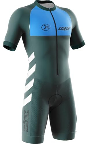 Triathlon herr Triathlon Sommar Professionell Team Skinsuit, MTB Trisuit Cykling Skinsuit Ett Stycke, Tri-Suit,