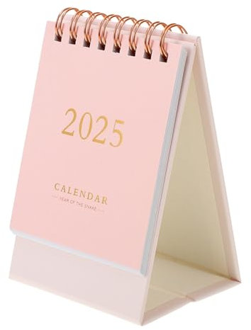 Gogogmee Mini Tischkalender Kompakter Schreibtischkalender Mit Spiralbindung Elegantes Design Für Büro Und Zuhause Für Planung Und Organisation