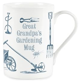 Purely Home Great Grandpas Gardening Mug - Vintage Garden Tea/Coffee Bone China Cup - Fathers Day Present/Gifts for Him
