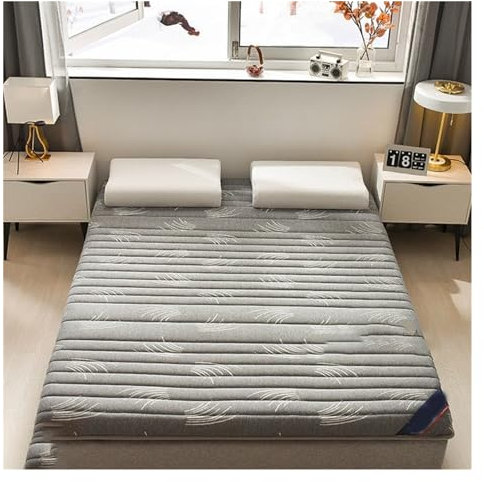 6 cm dicke Latex-Matratze, faltbar, Schaumstoffkissen für Zuhause oder Schlafsaal, Grau, 100 x 200 cm, angenehmes Schlaferlebnis