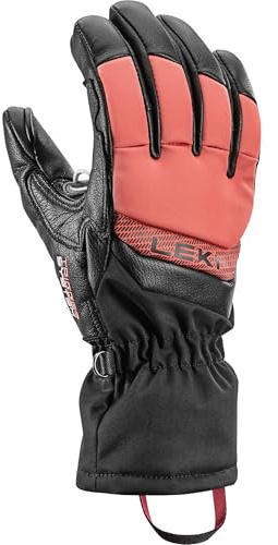 LEKI Damen Griffin Base 3D Handschuhe, Black-rosé, 7.5