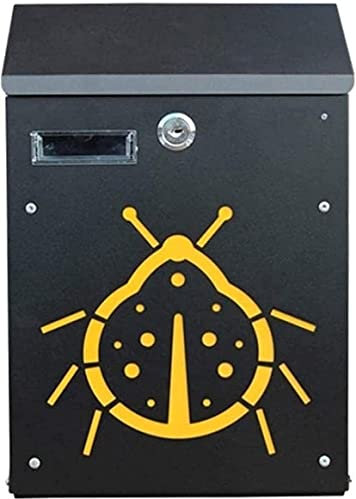 Wall-Mount Mailbox Classic Post Box Retro Anti-Theft Post Box Wall Mounted Mail Box,Mailbox with Lock Vintage European Aluminum Post Box Secure Letterbox Outside Mailboxes Mailbox