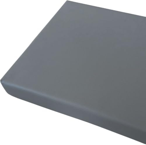 Bankauflage Bankkissen 80/60/90/120//140/160 Outdoor Kunstleder Sitzkissen-Wasserfestes-rutschfeste-GartenBankauflage- 5 cm Dicke Matte für Schaukel Terrasse Drinnen(Dark Gray,60x40cm/24x16in)