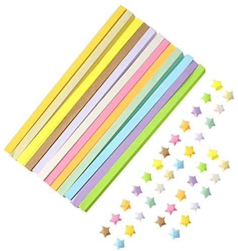 SEWOART 12stücke Origami Stern Papierstreifen Faltpapier Stern Origami Papier Für Mädchen