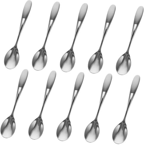 VINTORKY 20stücke Metalllöffel Servierlöffel Aus Edelstahl Für Dessert Espresso Löffel Esslöffel Sahnelöffel Reislöffel Honiglöffel Rührlöffel Löffel Für Verschiedene Anlässe