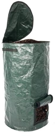 Large Capacity Compost Bin Bag, Organic Composter PE Trash Can for Garden and Yard Reusable Garden Yard Waste Bag, Fast Creation of Fertile Soil, Easy to Store and Carry with (272)
