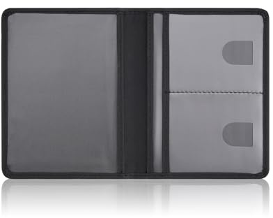 Leikedun Porte Carte Identité Française, Portefeuille Carte Bancaire Anti Piratage, Blocage RFID - Anti fraude, Élégant et Rétro (Noir)