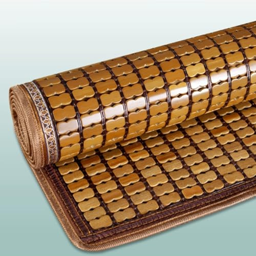 Tapete de bambú carbonizado, plegable, para verano, transpirable, refrescante, para cama, sofá y silla, ropa de cama ecológica para disipación del calor y comodidad