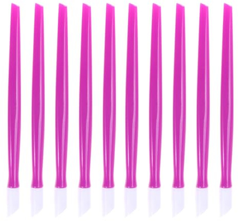 IWOWHERO 100 piezas Palitos para Manicura Empujador de Cutículas de Plástico Removedor de Piel Muerta y Ablandador de Cutículas Herramienta Ligera y Ergonómica para Limpieza y Arte de Uñas