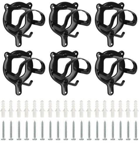 Generisch 6 Stück Pferde-Zaumzeughalter, Equestrian Bridle Hanger, Halterung Zaumzeug, Aufbewahrung Halfter Aufhänger, Haken Pferd Tack, Metall Trensenhalter für Pferde, Reitstall, Sattelkammer