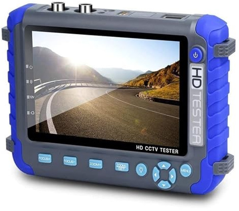 Tester per cavi, Tester for telecamere CCTV da 8 MP e 5 pollici con ingresso AHD CVI TVI CVBS HDMI VGA Monitor di prova for analogiche portatili for installazioni sorveglianza,per la casa
