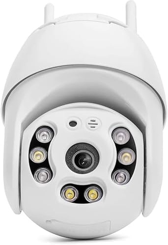 GRAZIANISTORE Telecamera PTZ WiFi Esterno ICSEE - Camera Wireless Smart con Speed Zoom per Sicurezza Esterna, Visione Notturna, Rilevamento Movimento