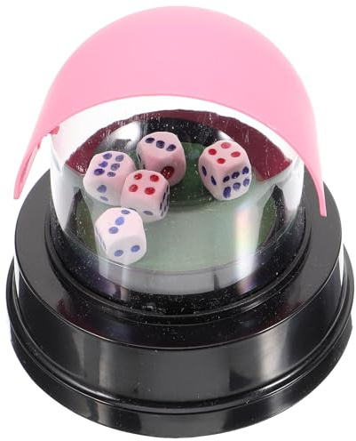 GALPADA Gobelet à Dés Électrique en Plastique Noir avec Dés, Design Renforcé Résistant, pour Jeux en Famille et Bars Couleur Aléatoire
