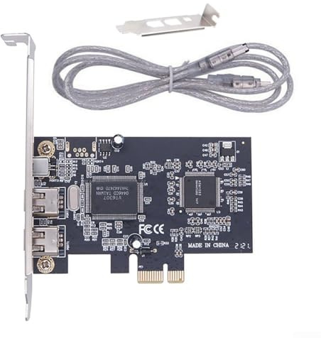 Scheda adattatore Firewire per Pcie X1 a 3 porte Ieee 1394a con trasferimento di 400 Mb/s per fotocamere digitali, schede audio e dispositivi di archiviazione compatibile con sistemi operativi Windows
