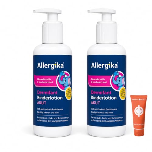Kinderlotion AKUT 200 ml I mit Pharma Perle Duschgel (2x) | Akutpflege mit Polidocanol, Glycerin, Nachtkerzenöl und Panthenol für trockene, empfindliche Kinderhaut