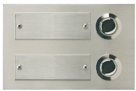 REV Ritter 0504411555 Klingelplatte, 2-fach unter Putz, echtmetall