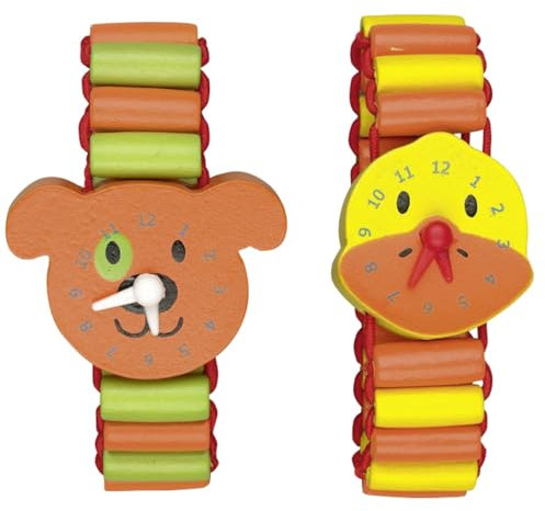 Die Spiegelburg 21589 Meine erste Holzuhr Die Lieben Sieben, Sortiert - 1 Stück