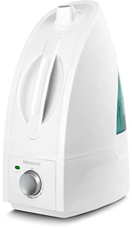Medisana AH 660 Humidificador ultrasónico, purificador de aire para habitaciones de hasta 30m², nebulizador para dormitorios, sala de estar contra aire seco, 4,5 litros