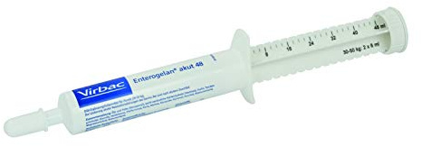 Virbac Enterogelan akut | 48 g | Diät-Ergänungsfuttermittel für Hunde und Katzen | Bei akuten akuter Resorptionsstörungen des Darms und nach akutem Durchfall