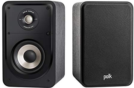 Polk Audio Signature S15E Enceinte bibliothèque, stéréo, HiFi, pour la Musique et Le Home cinéma, Haut-Parleur Passif, Large Bande, 20 à 100 W, 8 Ohms, Haute résolution, 48 et 40 kHz, Paire