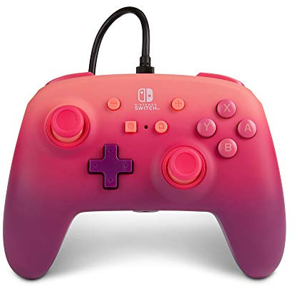 Verbesserter Kabelgebundener PowerA Controller für Nintendo Switch – Fuchsia Fantasy, Gamepad, Game-Controller, Kabelgebundener Controller, Offiziell Lizenziert