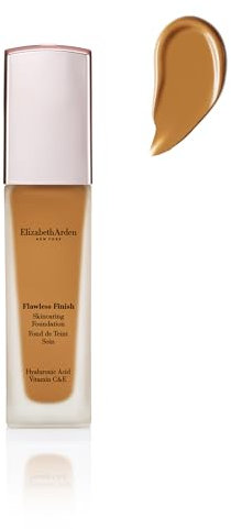 Elizabeth Arden Flawless Finish Liquid Foundation mit Hyaluronsäure, Vitamin C und E, aufbaubare Abdeckung, 520 W (Bräune bis tiefe Haut mit warmgelben Untertönen), 29,6 ml