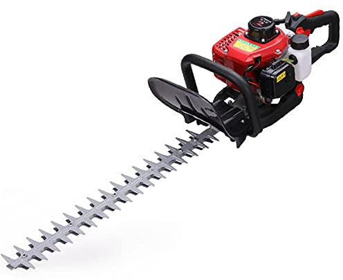 DFGENLY Cortasetos Gasolina, Multifunción Cortabordes Motor de 2 Tiempos Desbrozadora Podadora para Jardín Parque, Mango a Prueba de Golpes + Hoja de Acero SK5, Depósito Combustible: 600ml