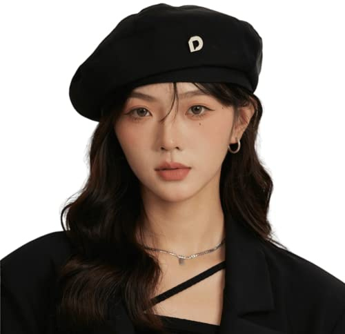Damen Y2K Barett Hut Newsboy Cap Korean Preppy Retro Achteckig Maler Vintage Herbst Winter Niedlich Academia Fairy Grunge