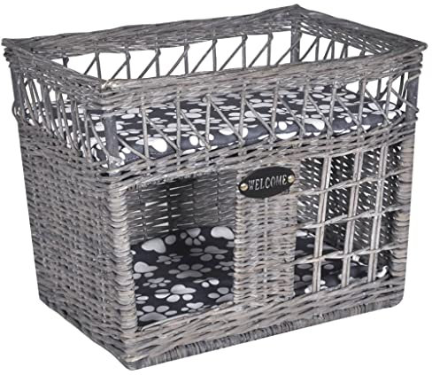 vidaXL Árbol para gatos, casa/cama/poste rascador con cojín cuadrado para gatos, casa de juegos, torre de juegos para gatitos, para interiores y exteriores, suministro de animales pequeños, sauce