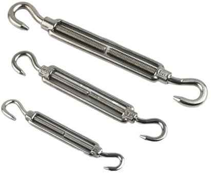 1Pcs M4 M5 M6 M8 M10 Edelstahl 304 Einstellen Kette Rigging Haken & Auge Spannschloss Draht Seil Spannung Gerät Linie Oc Typ (Color : OC Type, Size : M10 (1Pcs))