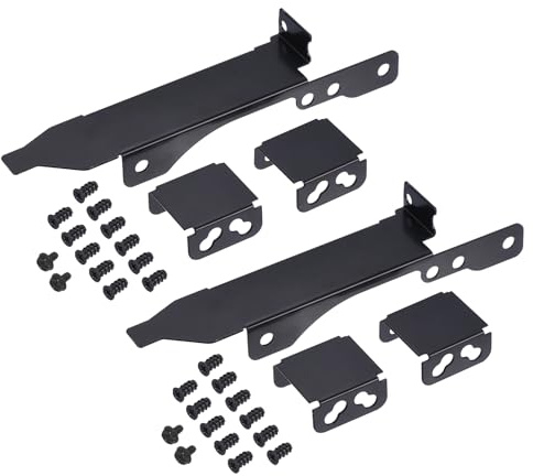 sourcing map 2 Set Graphics Card Dual Fan Cooling Bracket PCI Metal Mounting Bracket Video Card Heatsink for 8/9/12CM Fans with Screws