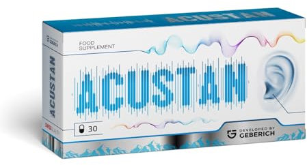 Acustan – Integratore per Benessere Orecchie – 30 Capsule – con Ginkgo Biloba, L-arginina, Bioflavonoidi