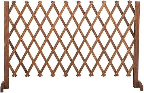 ELzEy Zaun, Holzzaun, Gitterdekoration, Teleskop-Leitplanke, Gartenzaun für den Außenbereich, Haustierzaun (A90 cm)